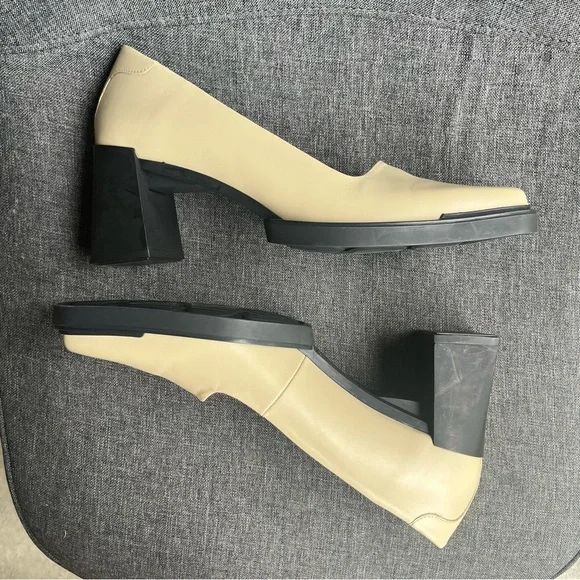 Vagabond Womens Edwina Square Toe Pumps Biscotti Size EU40 US9.5-10 3" Heel - Picture 6 of 8